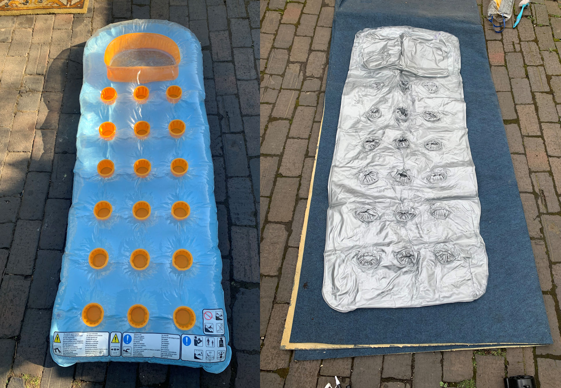 Inflatable pool lilo